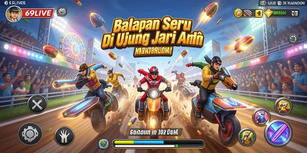 Gameplay balapan seru dan grafik menawan di 69LIVE.