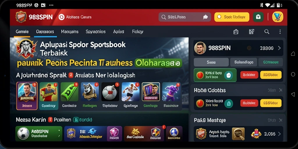 Screenshot gameplay 988SPIN menampilkan fitur taruhan olahraga yang mendebarkan.