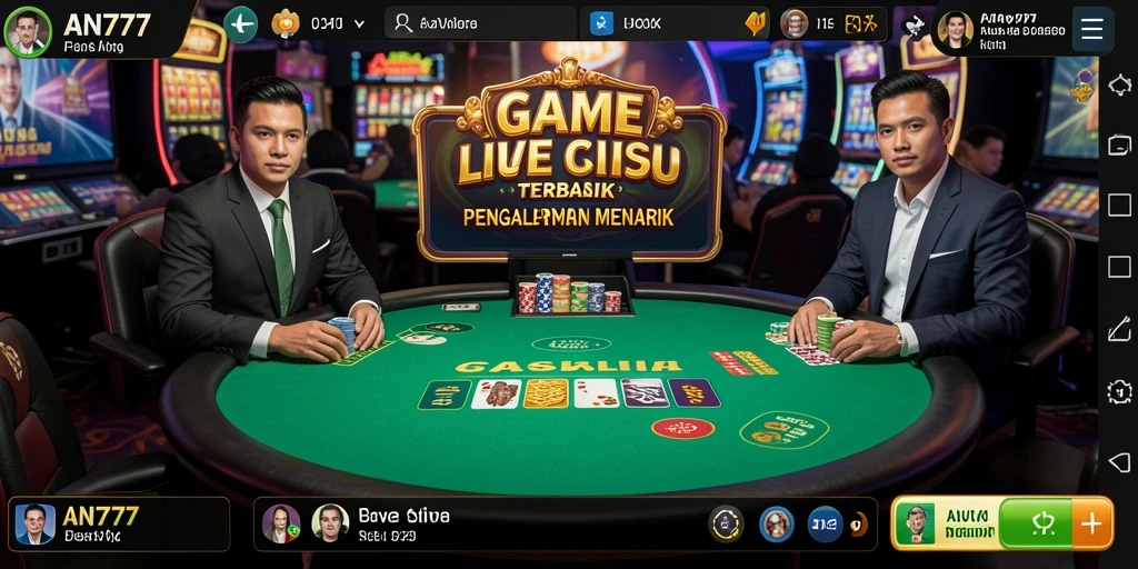 Tampilan gameplay menarik dalam aplikasi Live Casino AN777.