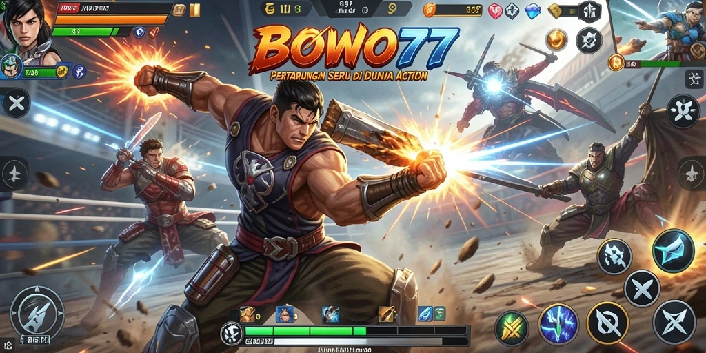 Tampilan gameplay seru dalam BOWO77 dengan aksi pertarungan yang mendebarkan.