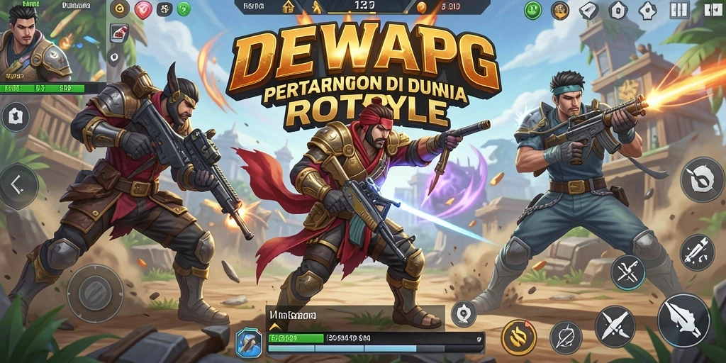 Tampilan gameplay seru dalam DEWAPG, pertarungan antar pemain yang mendebarkan.
