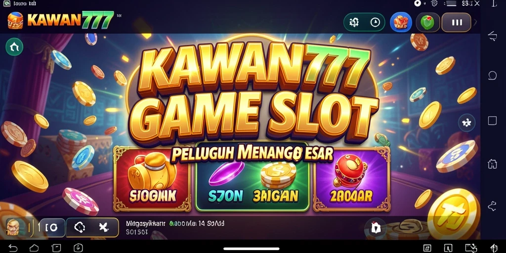 Screenshot menunjukkan momen seru dalam gameplay KAWAN777 Slot.
