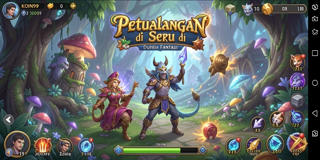 Tampilan exciting gameplay KOIN99 dalam dunia petualangan.