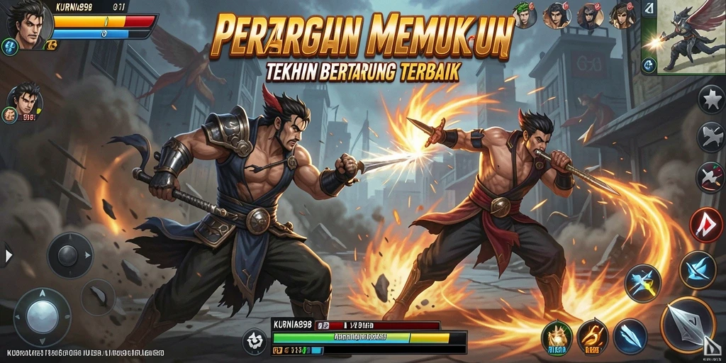 Tampilan gameplay yang mendebarkan saat pertarungan di KURNIA898.