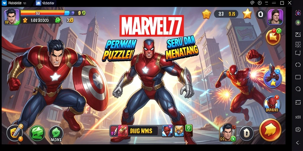 Screenshot gameplay MARVEL77 yang menunjukkan tantangan puzzle.