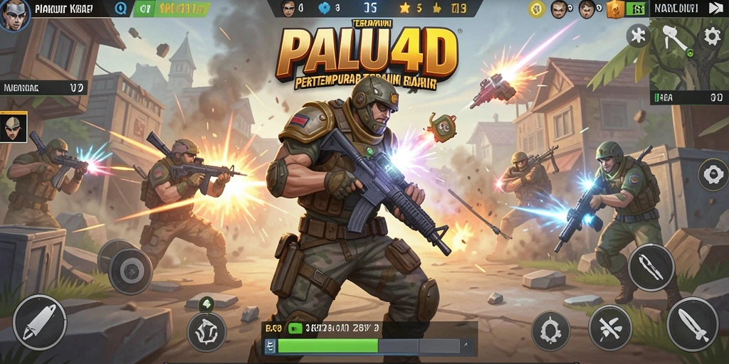 Screenshot menunjukkan aksi seru dalam pertempuran Battle Royale.