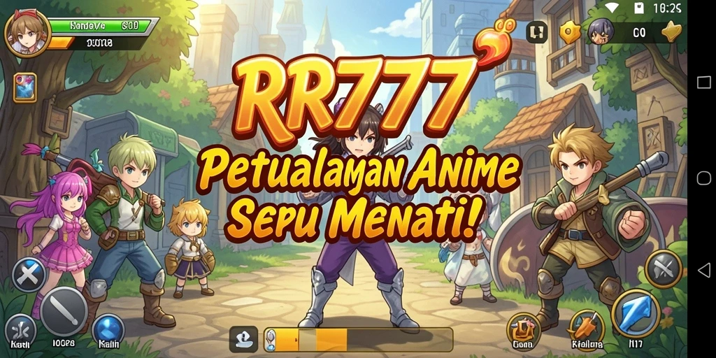 Screenshot gameplay seru dari RR777 dalam dunia Anime.