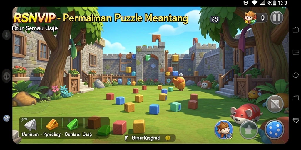 Tampilan gameplay RSNVIP dengan teka-teki menantang dan grafis menarik.