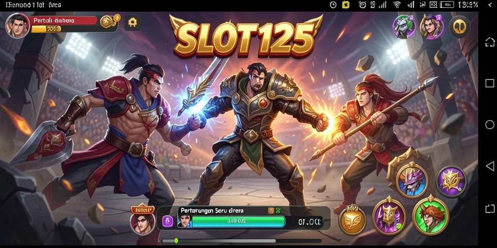 Tampilan seru gameplay Fighting di SLOT123 dengan karakter-karakter unik.