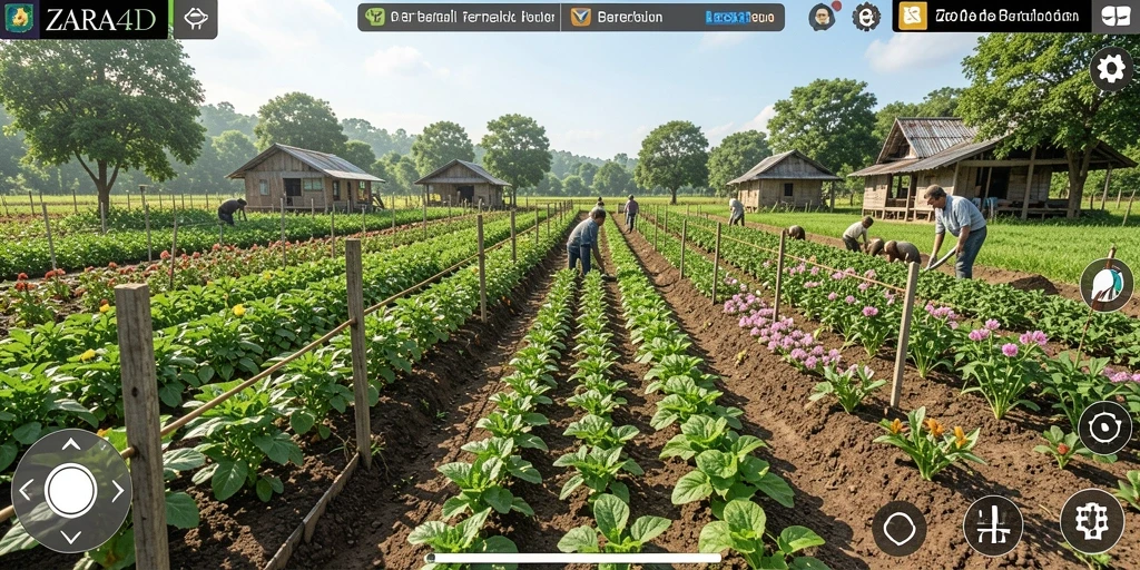 Screenshot utama ZARA4D menampilkan gameplay seru dalam bertani.