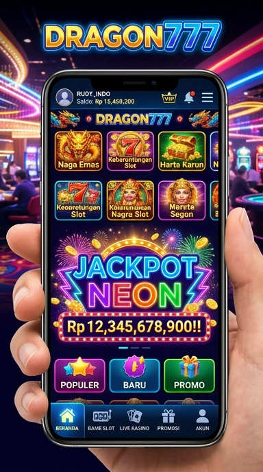 Tampilan antarmuka pengguna aplikasi dragon777 yang menarik.
